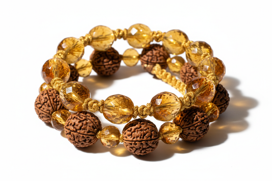 citrine rudraksha bracelet
