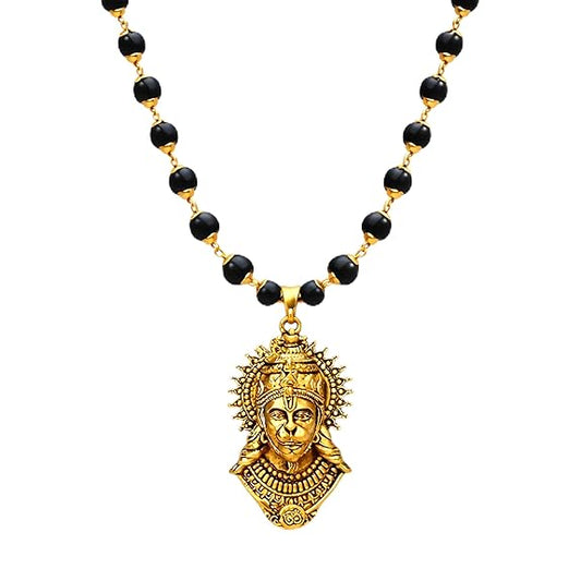 BharatYug Bajrangbali Karungali Necklace with  beads